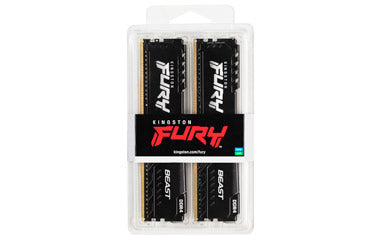 Kingston Technology FURY 32GB 3200MT/s DDR4 CL16 DIMM (Kit of 2) 1Gx8 Beast Black Kingston Technology FURY 32GB 3200MT/s DDR4 CL16 DIMM (Kit of 2) 1Gx8 Beast Black